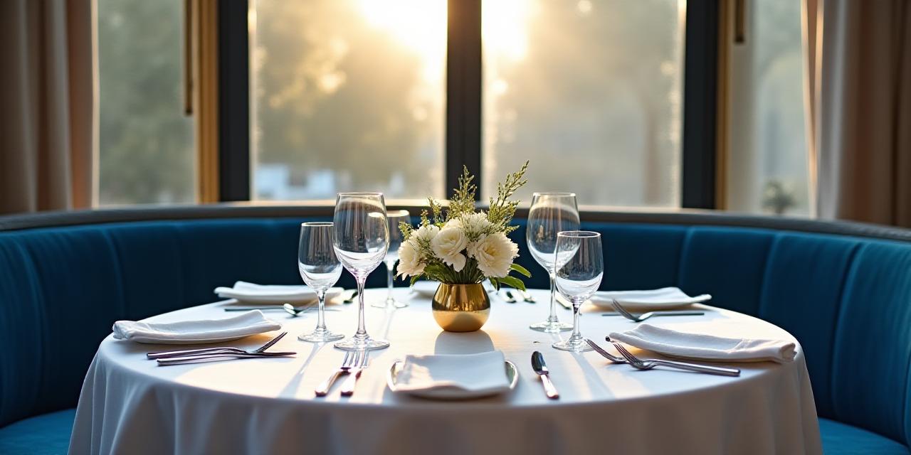 Table de restaurant gastronomique à Paris